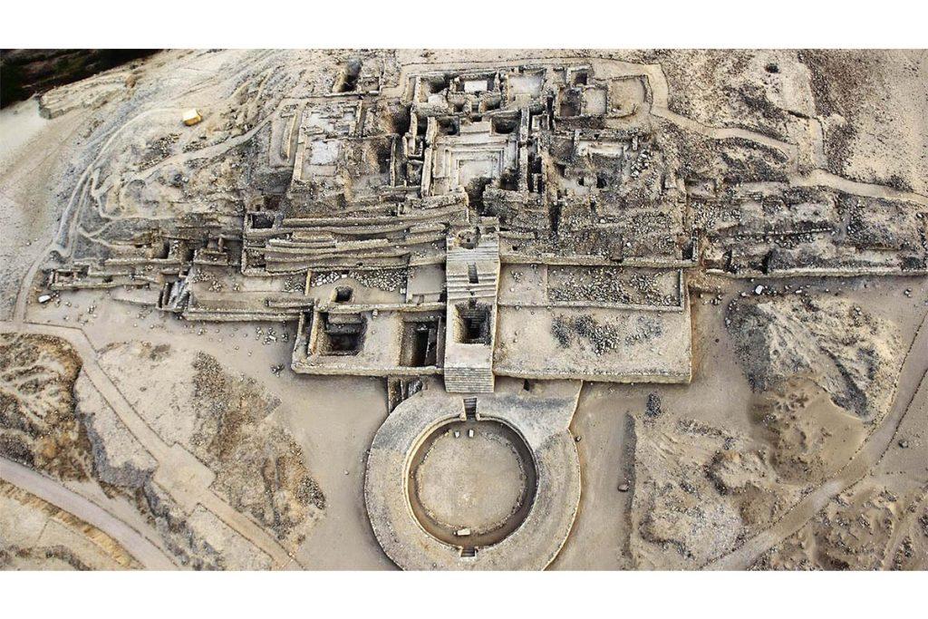L’impressionate sito archeologico di Caral, da una foto drone.